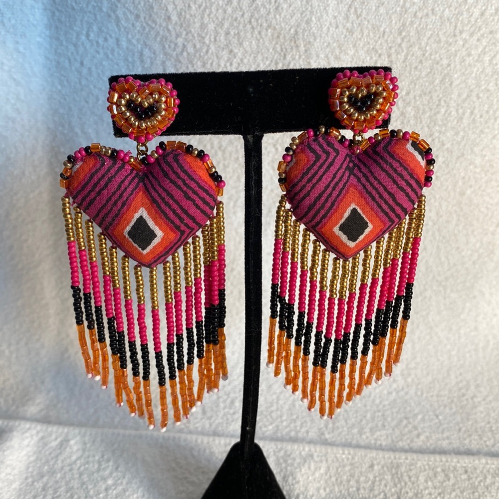 Stunning weightless hand beaded earrings